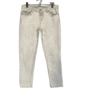 Eileen Fisher Women’s Gray Wash Straight Leg Organic Cotton Denim Jeans Sz 8